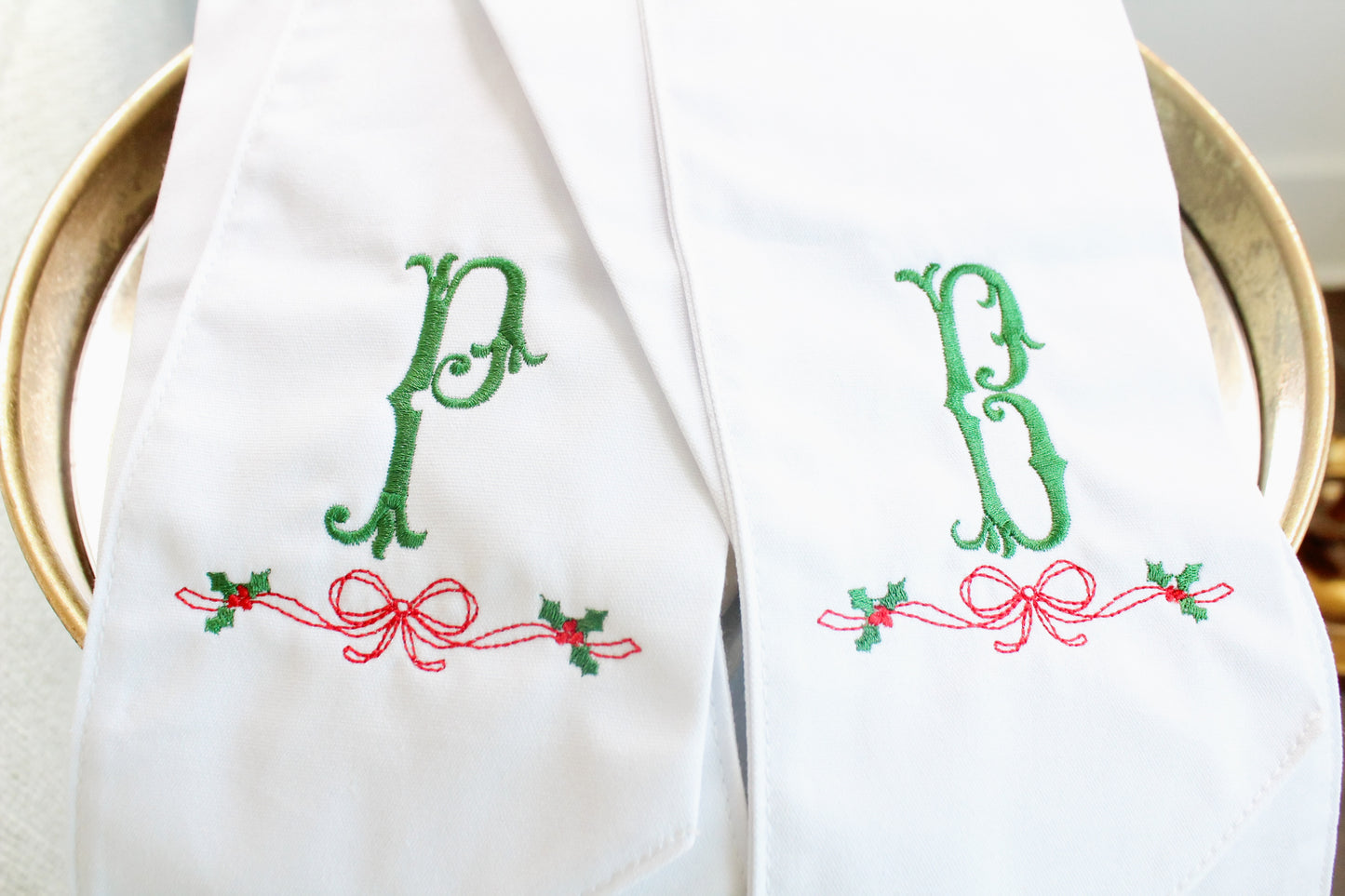 Holly Jolly Wreath Sash