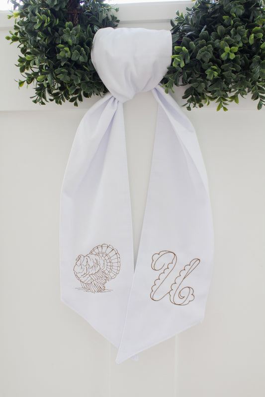Turkey Scallop Wreath Sash